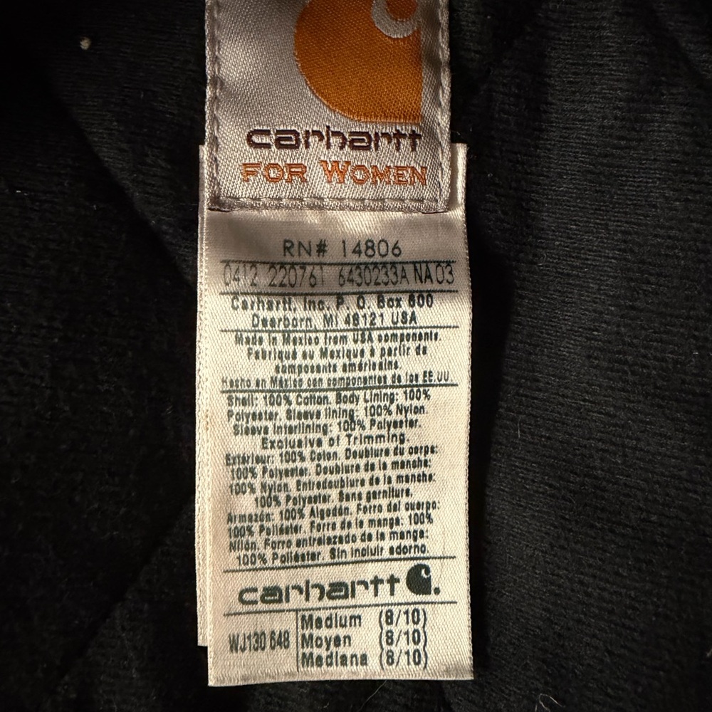 Women’s Carhartt Quilted Interior WJ130 648 Rare - Picture 2 of 5